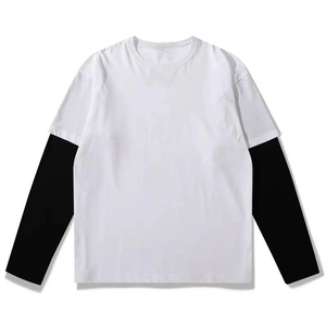 Logo personnalisé T-shirt homme double couche lavé à l'acide 100% coton 220 grammes Streetwear vintage surdimensionné à manches courtes et à motif uni - Product Image 2