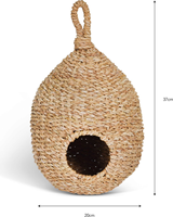 Maison d'oiseau en jonc de mer naturel, accessoires pour animaux de compagnie fabriqués à partir de matériaux naturels et décoration de la maison élégante, vente en gros.