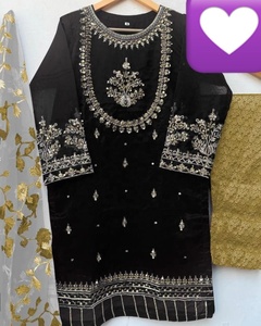 2023อินเดียคอลเลกชันล่าสุดผ้าโปร่งปักลายซาลวาร์ Kameez กระจกหนักสำหรับงานแต่งงานงานปาร์ตี้ - Product Image 3