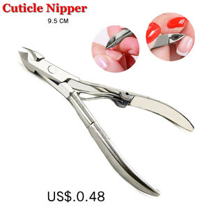 Luxurious 9.5cm High Carbon Steel Cuticle Nippers Wire Spring Lap Joint Chrome Nical Plated Good Hardness Stainless Steel - Product Image 1