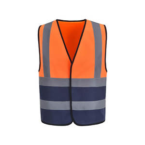 Chaleco de malla de alta visibilidad frontal con cremallera de 5 bolsillos para hombre y mujer - Product Image 6