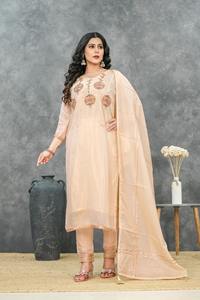 Dernier créateur, tissu de soie pure, tenue scintillante, meilleur travail à la main, mode féminine, tenue de fête, vente chaude, Salwar Kameez Kurti Indian - Product Image 2