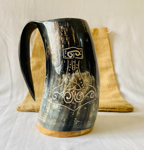 Taza de cuerno africano de calidad superior, taza de cuerno vikingo de búfalo Natural para beber para el hogar, Hotel, producto artesanal Natural de calidad Wending - Product Image 6