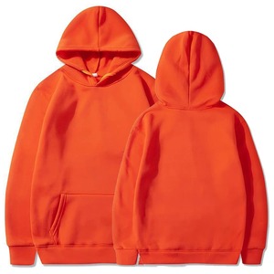 เสื้อฮู้ดแบบสวมหัวผ้าฝ้าย100% กำหนดเองได้เสื้อมีฮู้ด OEM ขนแกะธรรมดา - Product Image 4