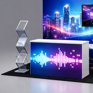 10x10背光贸易展摊位灯箱铝制展览摊位模块化展示摊位带塔式储物空间，适用于信息通信行业 - Product Image 2