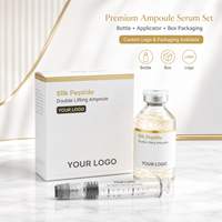 Sérum facial en ampoule de collagène et de peptides de soie à marque privée OEM ODM, hydratant et raffermissant pour les soins de la peau