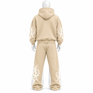 Ensemble de survêtement à capuche streetwear lourd délavé à l'acide pour hommes, avec logo personnalisé imprimé, haute qualité, vente en gros, fabriqué par AMSEC - Product Image 2