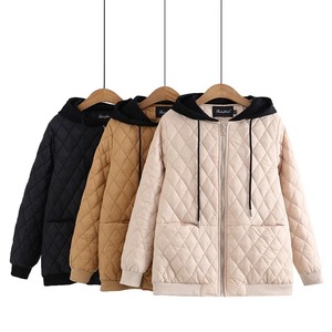 เสื้อโค้ทฤดูใบไม้ร่วงฤดูหนาวสำหรับผู้หญิง, เสื้อแจ็คเก็ตผ้าฝ้ายบุนวมแขนยาวผ้าบางไซส์ใหญ่เสื้อแจ็กเก็ตสตรี - Product Image 5