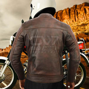 Chaqueta de Motociclista de Cuero, Chaqueta de Carreras Protectora, Resistente al Viento y Duradera para Hombre y Mujer - Product Image 4