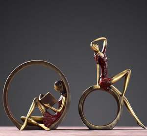 Dernière sculpture abstraite attrayante décoration de la maison ornement résine Figurine Statue pour bureau étagère bureau cadeau de mariage - Product Image 2