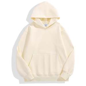 เสื้อมีฮู้ดทรงฮิปฮอปบ็อกซี่สำหรับผู้ชายโอเวอร์ไซส์ผ้าฝ้ายโพลีเอสเตอร์แบบสวมหัวมีฮู้ดคอปกไหล่ตกปรับแต่งได้ - Product Image 2