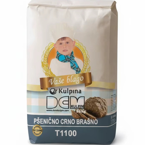 Harina de Trigo Negra DEM Kulpin T1100, Bolsa de 25 kg, Calidad Certificada, Sin Refinar, para Hornear Pan - Product Image 1