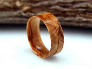 Anillo de Boda de Madera Curvada Personalizable, Anillo de Madera Hecho a Mano con Grabado Gratuito, Resistente al Agua y Ligero - Product Image 3