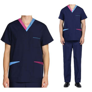 ชุดยูนิฟอร์มโรงพยาบาลแบบใหม่ปี 2025 ชุดยูนิฟอร์มพยาบาลแบบ unisex ชุดสครับแห้งเร็ว ชุดสองชิ้น เสื้อและกางเกง สำหรับพยาบาล แฟชั่น OEM - Product Image 1