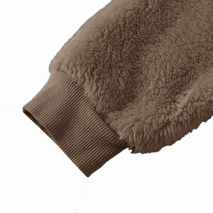 Sudadera con capucha de Sherpa para hombre, ropa deportiva personalizada de Color con bolsillos canguro, de moda, para adultos, venta al por mayor, nuevo diseño - Product Image 5