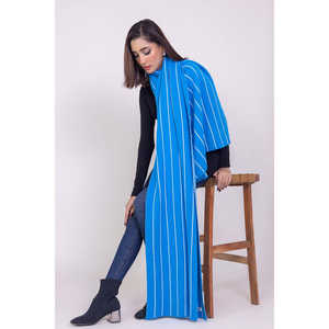 Chal Largo de Poliéster con Rayas Jacquard para Mujer W-AP-22-324770 - Accesorio Elegante y con Estilo - Product Image 3