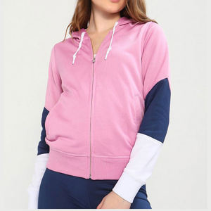 Vente chaude 100% coton femme pull à capuche à manches longues sweat décontracté avec effet de lavage à l'acide conception de Logo personnalisable - Product Image 2