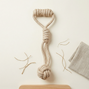 Jouet à tirer classique en corde de chanvre Forest Knot avec poignée pour chiens - Product Image 2