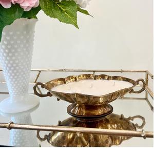 Bougie décorative haut de gamme en cire de soja parfumée, avec pot en verre et support en laiton et aluminium, pour hôtel, maison et décoration de table - Product Image 6