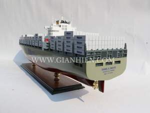 Gia Nhien Fabricant Approbation Conception Personnalisée Navire Commercial MATSON DANIEL K. MODÈLE DE BATEAU EN BOIS INOUYE _ ARTISANAT EN BOIS - Product Image 6