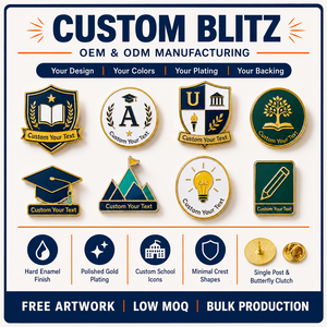 Custom School & Academic Enamel Pins Graduation Education Achievement Metal Lapel Badge Set Custom Logo OEM ODM - Product Image 4