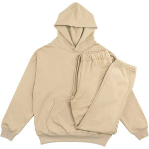 ชุดวอร์มผ้าฝ้าย 100% ระบายอากาศได้ดี แบบ unisex ลายเรียบ คุณภาพสูง สำหรับฤดูหนาว บุด้วยผ้าฟลีซ ความยาวเต็มตัว - Product Image 1