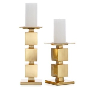 เชิงเทียนเคลือบทองสำหรับตกแต่งโต๊ะอาหารค่ำเชิงเทียนโลหะแบบแฮนด์เมด - Product Image 5