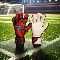 Gants de gardien de but de football avec système de protection des doigts et gants de gardien de revers respirants