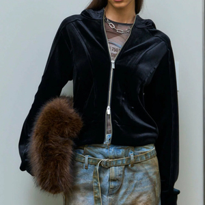 Sudadera con Capucha Casual Elegante de Textura Suave para Mujer 2026, Sudadera de Terciopelo Premium que Ofrece una Sensación de Suavidad, Sudadera con Capucha de Tela de Terciopelo Suave - Product Image 5