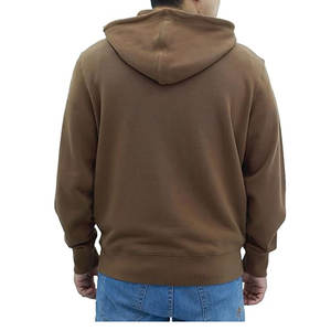 Sweat à Capuche Homme Marron Foncé de Haute Qualité Vente en Gros Sweats à Capuche Pas Cher Blanc 100% Coton Homme Impression Classique Pull à Capuche - Product Image 4