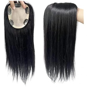 Peso ligero 5-5 Base de seda recta Cabello para mujer Producto a granel Cuerpo Negro natural Extensiones de cabello humano recto al por mayor - Product Image 2