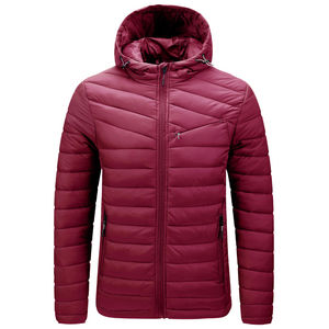 Venta al por mayor personalizada de los hombres más Parka de invierno con estilo espesar hinchado abrigo de lona de cuello alto de moda Puffer chaqueta logotipo frontal - Product Image 1