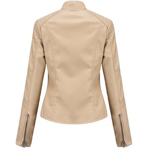 Women Regular Fit Casual Winter Fashion Breathable Waterproof Windproof Reversible Eco-Friendly Leather Polyester Plain Dyed - Product Image 2