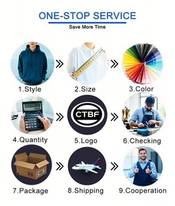 Sudadera Personalizada con Bordado, Unisex, Talla Grande, para Hombre, de Algodón, Felpa Francesa, para Mujer, Cuello Alto, Estilo Universitario, para Invierno - Product Image 5