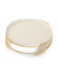 Présentoir à gâteau en fer géométrique moderne fabriqué à la main avec finition dorée | Plateau d'affichage à dessert - Product Image 3