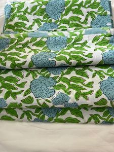 Tela de algodón orgánico de diseñador con estampado floral de Verano Indio hecho a mano para confección Swing Crafting Loose Running Direct - Product Image 4