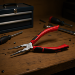 Pince à bec demi-rond extra-longue Usag avec mâchoires droites – Outil de qualité supérieure - Product Image 3