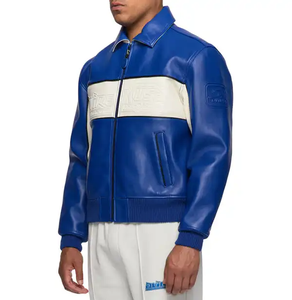 Venta al por mayor por encargo 100% cuero de vaca genuino chaquetas Avirex para los hombres de moda de talla grande colección - Product Image 5