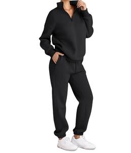 Ensemble de survêtement de sport pour femmes, sweat à capuche à manches longues et pantalon de survêtement, vêtements chauds pour l'entraînement, la salle de sport, la course à pied, vêtements décontractés - Product Image 2
