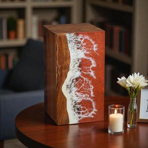 Urna de Resina de Madera Pulida |   Artesanía |   Venta al por Mayor a Granel - Product Image 1
