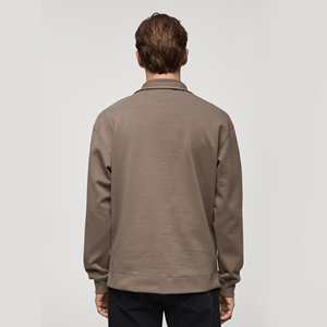 2025 col rond dernière conception hommes confortable sweat OEM Service hommes à manches longues couleur unie hommes sweat - Product Image 2