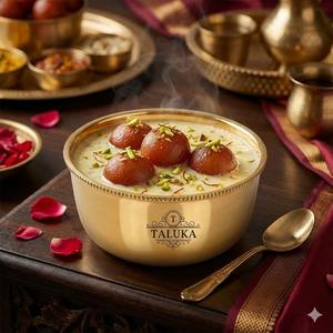 ชามทองเหลืองแท้แบบอินเดีย สำหรับเสิร์ฟ ใส่อาหาร มอบเป็นของขวัญ ขนาด 12 ออนซ์ ชามทองเหลืองโบราณ - Product Image 4