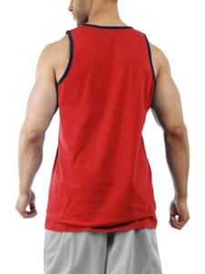 Débardeur sans manches décontracté et actif pour hommes, maillots de sport respirants avec insigne brodé, décoration, tissage tricoté - Product Image 2