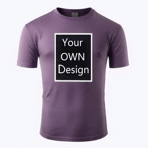 Camiseta de poliéster de manga corta de secado rápido personalizada para hombre, camiseta lisa para entrenamiento de gimnasia, ropa para correr, camisetas por sublimación - Product Image 3