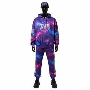 ชุดวอร์มผู้ชาย คุณภาพสูง ผ้าฟลีซโพลีเอสเตอร์เนื้อนุ่ม 300 GSM สีกาแล็กซี่ พิมพ์ลายแบบซับลิเมชั่น รับสกรีนโลโก้ ไซส์ใหญ่พิเศษ - Product Image 1