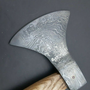 ขวานไม้ไวกิ้งทำจากเหล็กดามัสกัสสำหรับอุตสาหกรรมปลอกหนังสำหรับล่าสัตว์ - Product Image 5