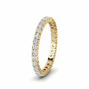 Custom Lab Grown Diamond Round Cut <b>Ring</b> 14k Gold Luxury Women's RIZTA JEWELS Filled Diamonds DE Color Wedding Engagement Gift - Product Image 1