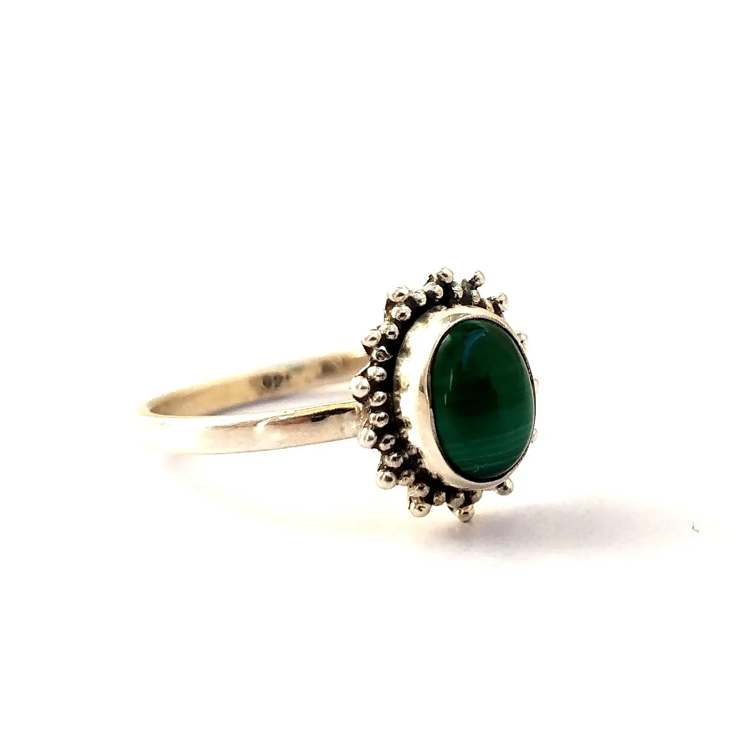Кольцо из натурального малахита ручной работы, серебро 925 пробы, зеленый камень, купить оптом, онлайн в Индии