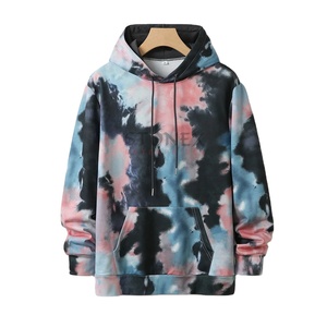 Sweat à capuche polaire d'hiver pour hommes imprimé personnalisé nouvelle mode pull d'extérieur poche kangourou cravate-Die col à capuche - Product Image 1