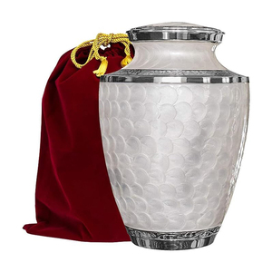 Buena venta al por mayor de cenizas humanas de cremación urna de Metal para adultos/urna de cremación/suministros funerarios clásicos urnas urna esmaltada de alta calidad - Product Image 1